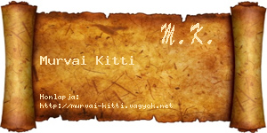 Murvai Kitti névjegykártya
